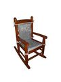 Baby Doll Bedding Crocodile Junior Rocking Chair Pad Silver Grey 