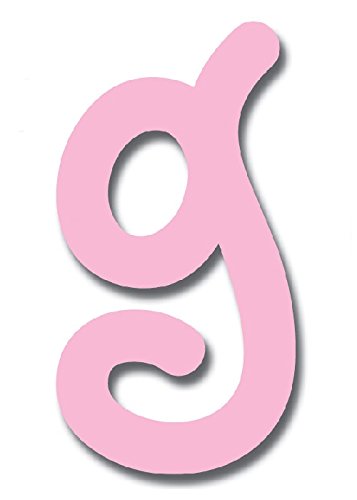 6-inch Wall Hanging Wood Letter Sweet Solid Color Light Pink G