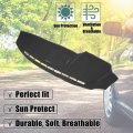 X Autohaux Car Dashboard Cover Gray Polyester Non-slip Mat Protector Carpet Sun Proof For Ford F150 2009 2010 2011 2012 2013