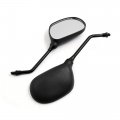 Uxcell 2pcs 10mm Thread Dia Black Motorcycle Scooter Side Rearview Blind Spot Mirror