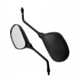 Uxcell 2pcs 10mm Thread Dia Black Motorcycle Scooter Side Rearview Blind Spot Mirror