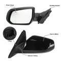 Door Mirror Assembly Left Driver Side For Chevrolet Malibu Hybrid 2016-2018 Power Glass Heated Manual Folding 7 Pins Black