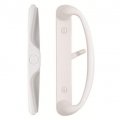 Rockwell Security Euro Sonoma Patio Sliding Door Handle Set In White Fits 3-15 16 Inch Screw Holes For Residential Doors 1-1 2 