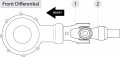 Caltric Front Differential Yoke With U-joint Compatible Suzuki Lt-f500f Quadrunner 500 4x4 2001-2002