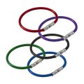 Twisty Lock Key Ring 5 In Flexible Nylon Coated Steel Wire Loop Corrosion Resistant And Durable Assorted Colors Pack 