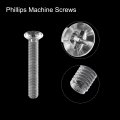 Uxcell M3 X 20mm Plastic Phillips Machine Screws Pc Flat Head Bolts Transparent 10pcs