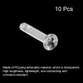 Uxcell M3 X 20mm Plastic Phillips Machine Screws Pc Flat Head Bolts Transparent 10pcs