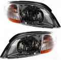 Evan-fischer Headlight Set For 1999-2003 Ford Windstar Left Driver And Right Passenger Side Halogen With Bulb S 