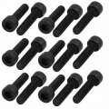 Uxcell 15pcs M6x20mm 12 9 Grade Hex Socket Cap Left Hand Thread Screw Bolt Black