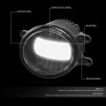 Pair Led Projector Fog Light Lamps Compatible With Camry Corolla Highlander Rav4 Lexus Ct200h Is250 Lx570 Rx350 06-16