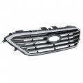 Kuafu Front Upper Grille Compatible With 2015-2017 Hyundai Sonata 86350c2000 Hy1200188 Bumper Grill Chrome Black Silvery