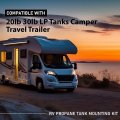 Rv Propane Tank Mounting Kit For 20lb 30lb Lps Camper Travel Trailer Rod Size Increased 2 Holder Dual Tank Black