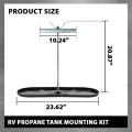Rv Propane Tank Mounting Kit For 20lb 30lb Lps Camper Travel Trailer Rod Size Increased 2 Holder Dual Tank Black