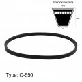 Uxcell O-550 Industrial Lawn Mower Rubber V Belt 550mm Inner Girth 10mm Width 6mm Height