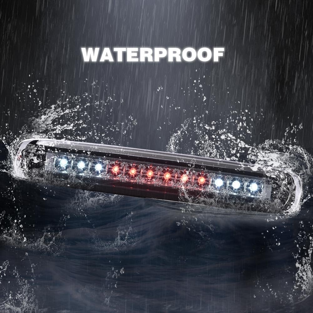 Led 3rd Brake Light For Chevy Silverado And Gmc Sierra 1999 To 2006 Fit 2007 Classic Smoky Lens Chrome Housing Tail Assembly
