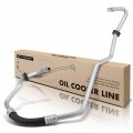 A-premium Automatic Transmission Oil Cooler Line Hose Assembly Compatible With Chevrolet Silverado 2500 3500 Gmc Sierra Hd