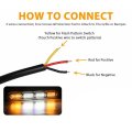 Usonline911 2pcs Amber White 24led Waterproof Ipx-4 Dc 12-24v Car Truck Emergency Warning Hazard Flash Strobe Light Bar