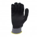 Cordova 6930m Conquest Xtreme Gloves Premium Gray Nylon Spandex Shell Full Black Foam Nitrile Pu Coating Dots Medium 12-pack 