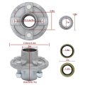 4 On In Galvanized Trailer Hub Bearing Kit For 2000lbs Capacity And 1 Spindle Includes Seals Dust Cap