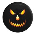 Jack O Lantern Evil Glowing Pumpkin Halloween Spare Tire Cover Black 32 In 