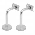 60mmx100mm Shaft 304 Stainless Steel Wall Handrail Banister Bracket 2pcs 