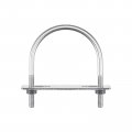 Uxcell Round U-bolts 89mm 3 5 Inner Width 116mm Length M8 304 Stainless Steel U Clamp Bolt With Nuts Washers And Plates For