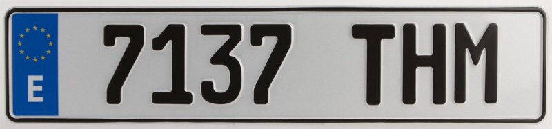Spain European License Plate Package Frame Hardware