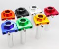 Nbvlkh Motorcycle 7 8 Handle Bar Hand Grips With Anodized Cnc Quick Twist Throttle Tube Motorized Lever Control Fit For Most