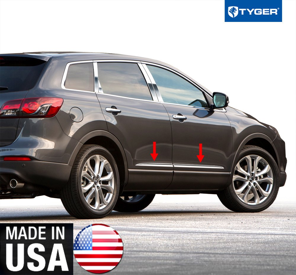 For 2007-2015 Mazda Cx-9 Lower Accent 1 Wide 4pc Rocker Panel Trim