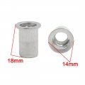 Uxcell 60 Pcs Car M8 Silver Tone Aluminum Alloy Thread Flat Head Rivet Nut Insert Nutserts