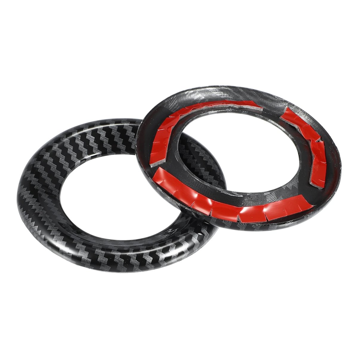 2pcs Car Loudspeaker Circle Trim Audio Speaker Decorative Ring Carbon Fiber Pattern For Honda Civic 10th Generation 2016-2021