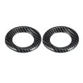 2pcs Car Loudspeaker Circle Trim Audio Speaker Decorative Ring Carbon Fiber Pattern For Honda Civic 10th Generation 2016-2021