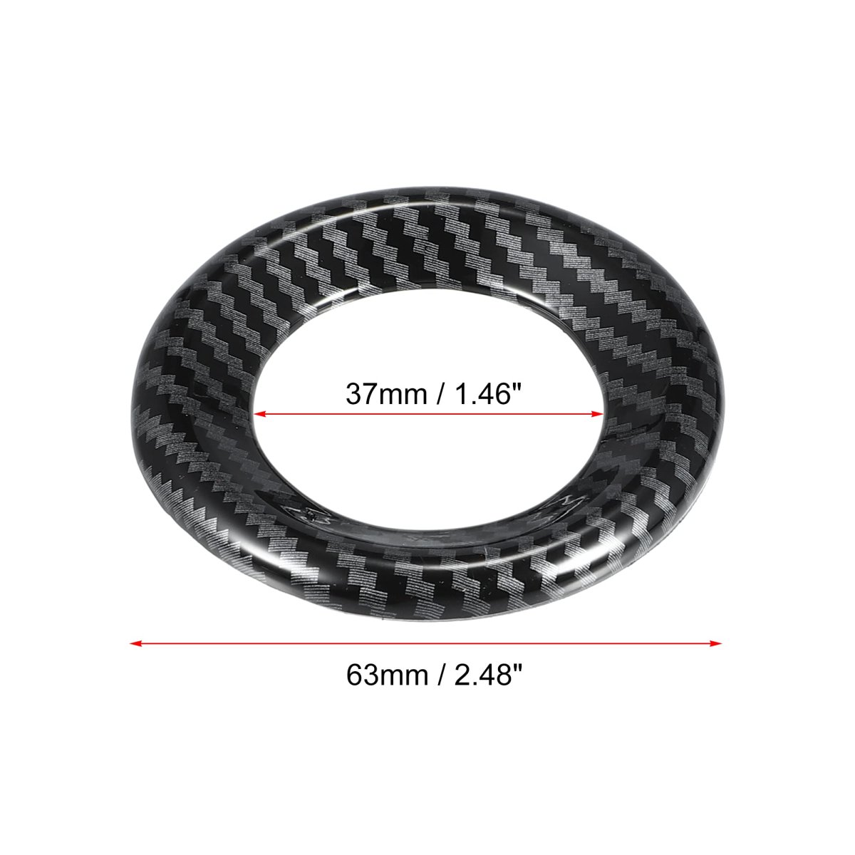 2pcs Car Loudspeaker Circle Trim Audio Speaker Decorative Ring Carbon Fiber Pattern For Honda Civic 10th Generation 2016-2021