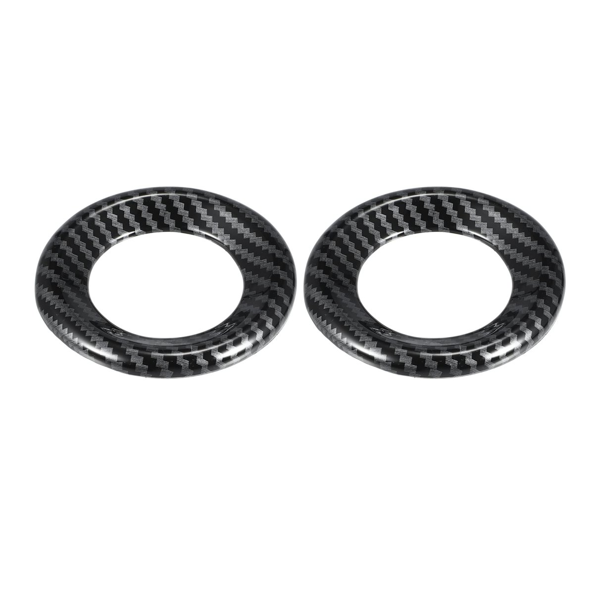 2pcs Car Loudspeaker Circle Trim Audio Speaker Decorative Ring Carbon Fiber Pattern For Honda Civic 10th Generation 2016-2021