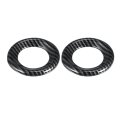 2pcs Car Loudspeaker Circle Trim Audio Speaker Decorative Ring Carbon Fiber Pattern For Honda Civic 10th Generation 2016-2021 