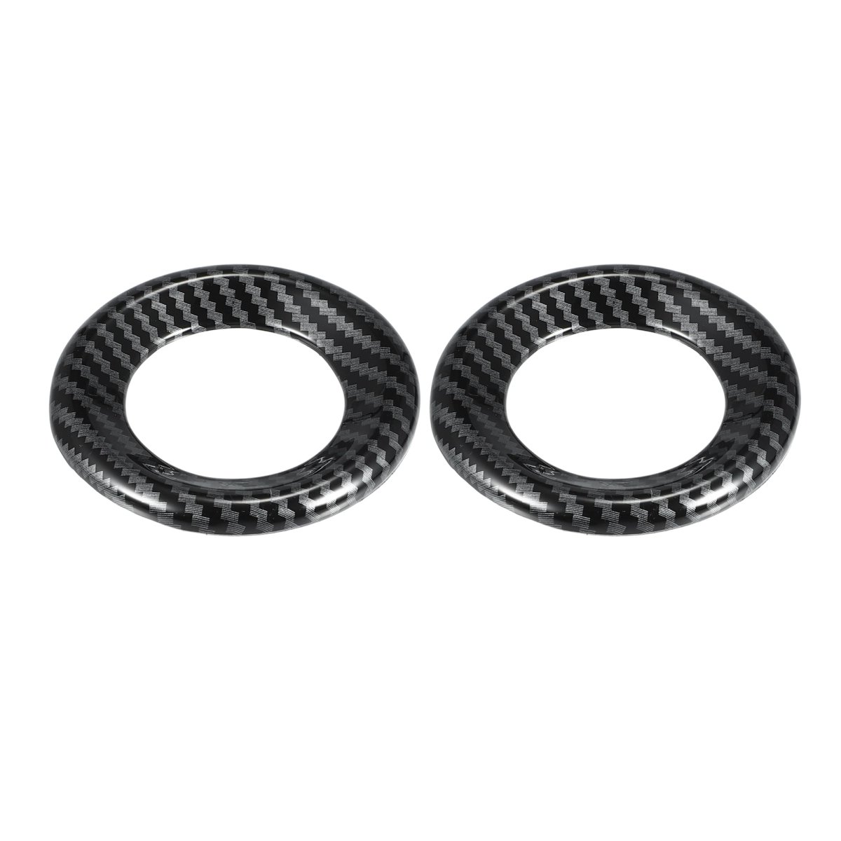 2pcs Car Loudspeaker Circle Trim Audio Speaker Decorative Ring Carbon Fiber Pattern For Honda Civic 10th Generation 2016-2021