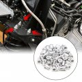 Uxcell 60pcs Aluminum Alloy Flat Head Rivet Nut Insert For Car