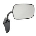 Side View Mirror For Gmc Jimmy 1990 1991 Driver Or Passenger Black Housing Plastic Manual Adjustment Clear Rectangular Glass 