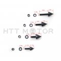 Httmt Mt215-001- Motorcycle Spike Fairing Bolts Kit Compatible With Suzuk Gsxr 750 2001 2002 Gsx-r 1000 Bk