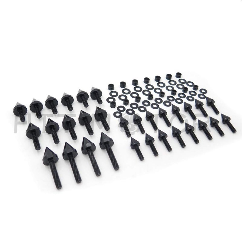 Motorcycle Spike Fairing Bolts Kit For Suzuki Gsxr 750 2000 2003 And Gsx R 1000 2001 2002 Black Billet Aluminum Mt215-001-bk