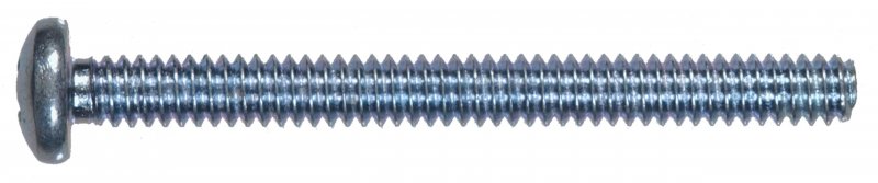 Zinc Pan Head Phillips Machine Screw 8-32 X 1 2 In Low Carbon Steel Silver Finish 100 Pack Model 92120
