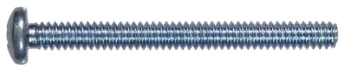 Zinc Pan Head Phillips Machine Screw 8-32 X 1 2 In Low Carbon Steel Silver Finish 100 Pack Model 92120