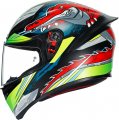 Agv K1 Full Face Motorcycle Helmet Dundee Matte Lime Red Small