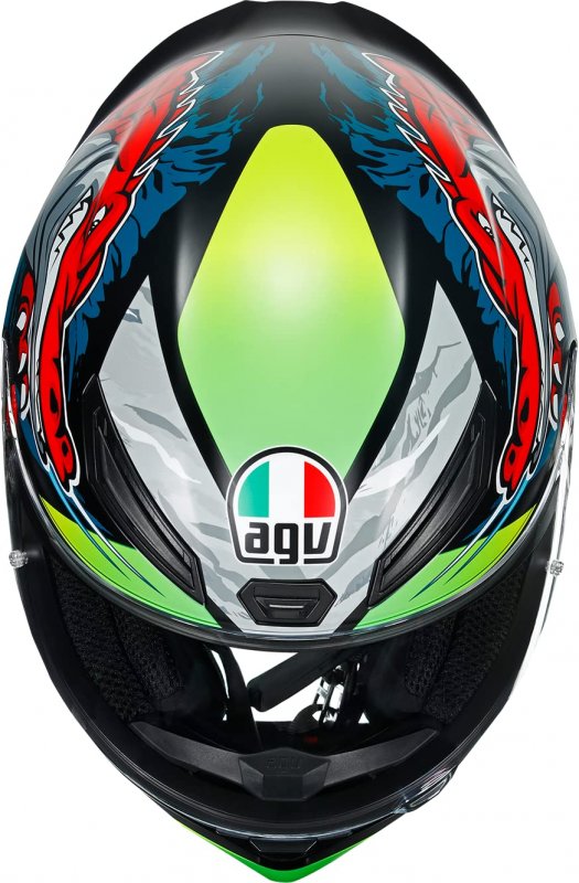 Agv K1 Full Face Motorcycle Helmet Dundee Matte Lime Red Small