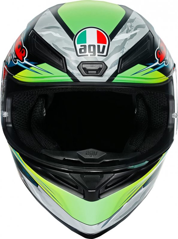 Agv K1 Full Face Motorcycle Helmet Dundee Matte Lime Red Small
