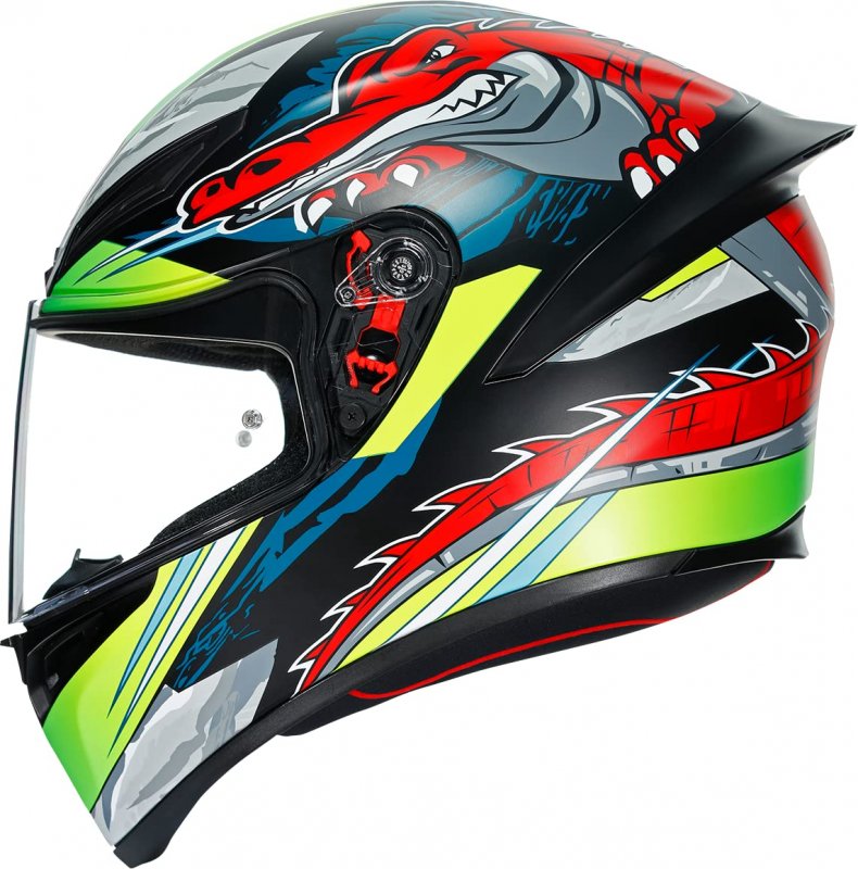 Agv K1 Full Face Motorcycle Helmet Dundee Matte Lime Red Small