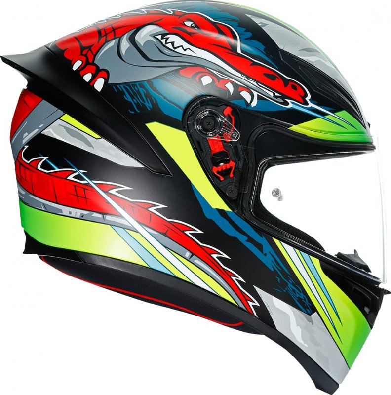 Agv K1 Full Face Motorcycle Helmet Dundee Matte Lime Red Small