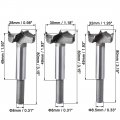Uxcell Forstner Wood Boring Drill Bits 28mm 30mm 32mm Dia Hole Saw Carbide Alloy Steel Tip Round Shank Cutting For Hinge