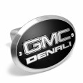 Ipick Image Made For Gmc Denali 3d Logo On Black Oval Billet Aluminum 2 Inch Tow Hitch Cover