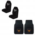 Multi B A Set Of 3 Piece Automotive Gift 2 Front All Weather Floor Mats And Seat Covers Texas Longhorns 